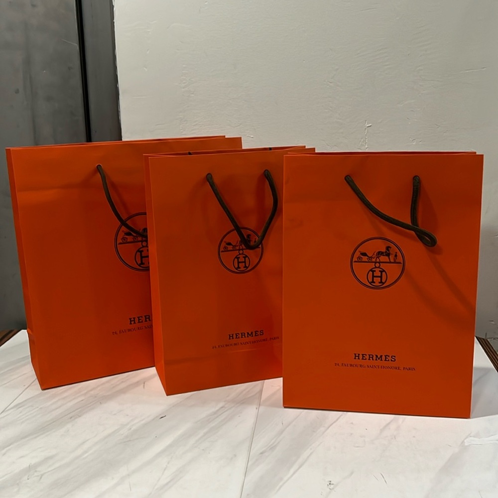Lot of 3 Hermes shopping bags! All for $50!